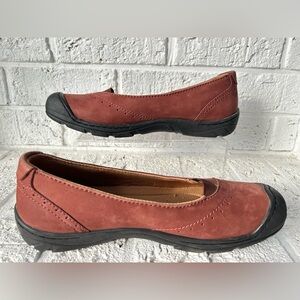 Keen Sterling City Ballet Flat Womens US Size 9.5 Chestnut Comfort Casual EUC